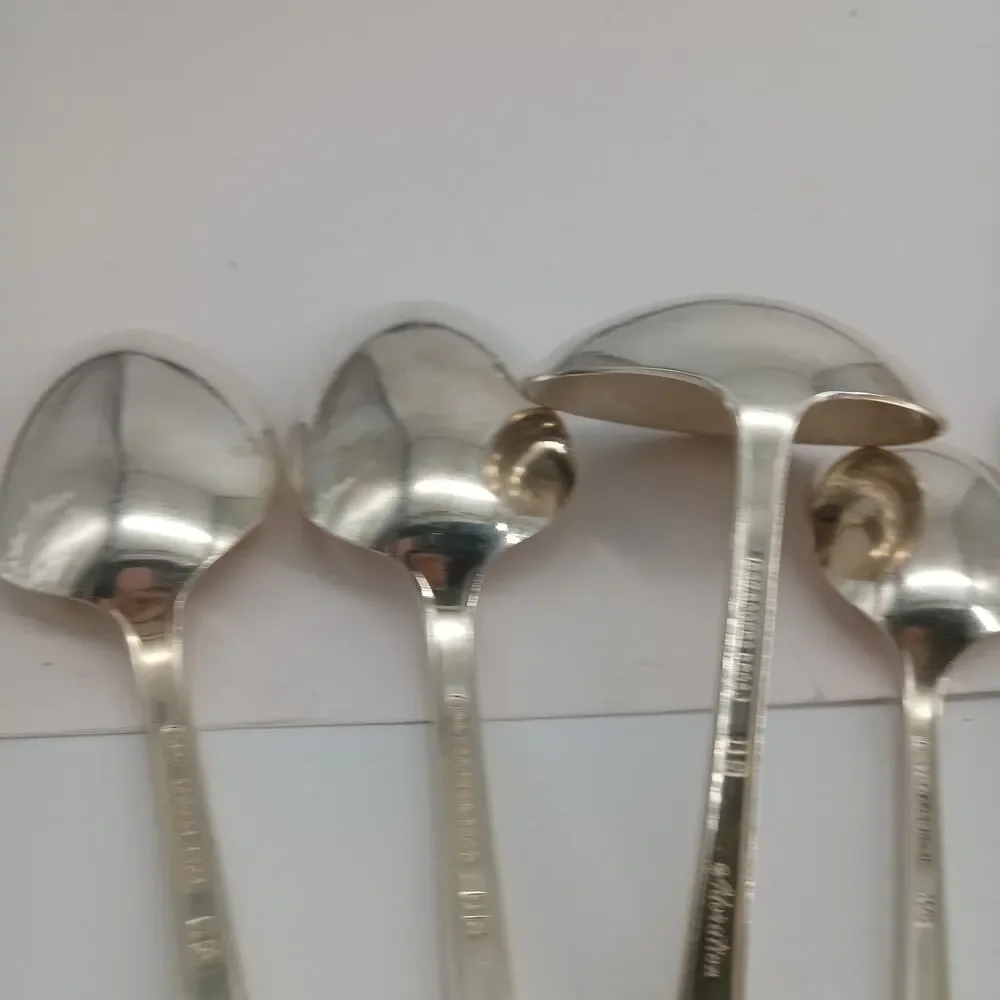 5X Serving Rogers Bros ADORATION International SilverPlate Spoons Ladle Spreader